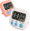 Timer for Kids, Digital Kitchen Timer, Magnetic Back, Loud Ring, Stand for Cooking, Classroom, 2 Pack