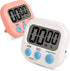 Timer for Kids, Digital Kitchen Timer, Magnetic Back, Loud Ring, Stand for Cooking, Classroom, 2 Pack