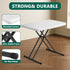 30in Folding Table, Portable Picnic Table with Adjustable Height, Foldable TV Tray Table & Laptop Desk for Small
