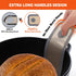 Silicone Bread Sling Oval - Non-Stick Reusable Baking Mat for Dutch Oven with Long Handles, 2 pcs Gray