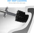 SetSail 3 PacksGery Toilet Brush, Compact Size Toilet Bowl Brush and Holder Toilet Brushes for Bathroom with Stainless