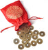 Coopay 240 Pieces Chinese Coins for New Year Feng Shui, Good Luck Fortune I-Ching Ornament with Red Pouch