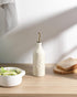 20 Oz Set 1 Sweejar Ceramic Olive Oil Dispenser Bottle Relief Opaque Oil Cruet Protects To Reduce Oxidation Suitable