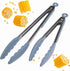 Starpack Silicone Kitchen Tongs for Cooking (2Pcs) - BBQ Tongs Heat Resistant to 600°F - Stainless Steel Utensils 9",