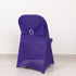 Efavormart Purple Spandex Folding Slip On Chair Cover with Silver Rhinestone Buckled Sash Band, Stretch Fitted Chair