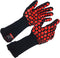 J H Heat Resistant Oven Glove: EN407 Certified 932 °F, Silicone Coating, Oven Mitts for Cooking, Grilling, Camping