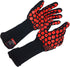 J H Heat Resistant Oven Glove: EN407 Certified 932 °F, Silicone Coating, Oven Mitts for Cooking, Grilling, Camping