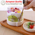 Matifaner 16 oz Round Breakfast Glass Cup with Silicone Seal Cover and Spoon, Glass Dessert Cup with Lid for Breakfast