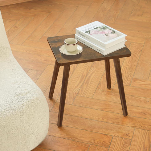 AWASEN Side Table, Small Wood End Table Living Room, Mini Bed Side Table Modern Accent Nightstand with Solid Wood
