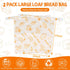 LuxDuo 2-Pack 17"12" Reusable Bread Bags for Homemade Bread,Beeswax Bread Bags for Sourdough,Bread Bag Reusable,Cotton