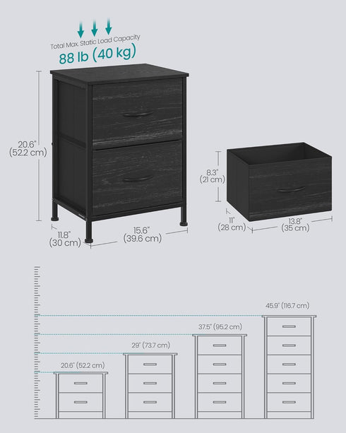 2 Closet, ULGS312BE02S SONGMICS BELLAH Collection - Dresser for Bedroom, Chest of Drawers, Nightstand, Drawers, Storage
