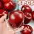 6 Lorigun Artificial Apples Fake Fruits Red Delicious Apples for Decoration, Decorative Fruit, Faux Big Red Apple Pcs