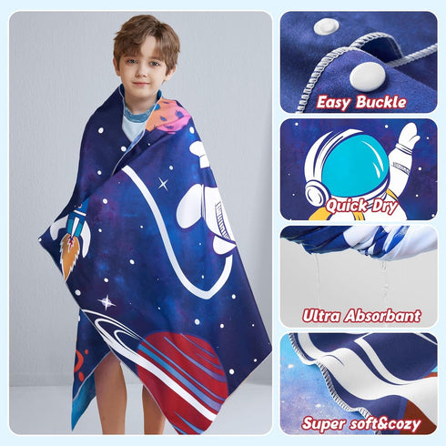 30 60 WERNNSAI Space Kids Beach Towel for Boys, x Double-Sided Towel for Kids, Kids Beach Pool Bath Bathroom Swim