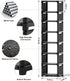 8 Closet Narrow Shoe Rack Tier, Slim Vertical Shoe Organizer for Small Spaces, Stackable Shoe Storage Shelf with Metal