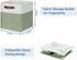 Temary Cube Storage Baskets 12 Inch, 4-Pack Fabric Storage Bins for Organizing Clothes, White & Green