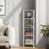 5-Tier BS05BW005 TUTOTAK Corner Shelf, Corner Bookshelf for Small Space, Narrow Display Corner Shelf Stand with Storage