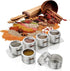 Set 16 4 Wall-Plates,100 Stickers,2 3 oz Vetacsion of Magnetic Spice Tins with Metal Preprinted Seasoning Label Styles