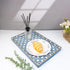 15.6 10.2" Spsyrine White Serving Tray, Plastic Marbling Tray for Coffee Table, Stylish Rectangular Decorative Tray