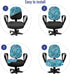 Ambesonne Blue Paisley Office Chair Slipcover, Folk Ornament Flower Like Elements Buta Motifs Illustration Print