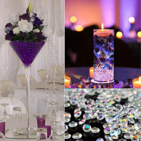 5000 pcs/Pack Wedding Table Scatter Confetti Crystals - 6 mm Acrylic Diamonds for Decorations