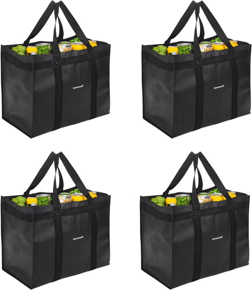 Homemell Heavy Duty Reusable Grocery Bags, Large Collapsible Tote Bag Holds 100 LBS,