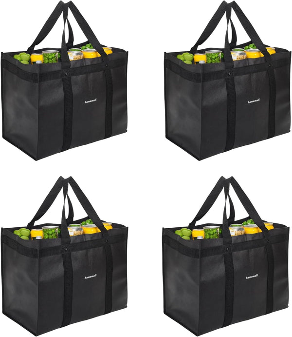 Homemell Heavy Duty Reusable Grocery Bags, Large Collapsible Tote Bag Holds 100 LBS,
