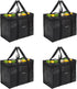 Homemell Heavy Duty Reusable Grocery Bags, Large Collapsible Tote Bag Holds 100 LBS,