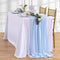 Blue Chiffon Table Runner - 10Ft Long, 27x120 Inches, Romantic Wedding Linens for Bridal Party Decorations