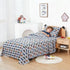 4 Set Sets- Viviland Pieces Boys Grey Full Sheet - Soft Microfiber Fitted Flat Sheets & Pillowcases - Retro Train Print