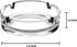 Fargus Glass Ashtrays for Cigarettes, Portable Decorative Modern Ashtray for Indoor Outdoor Use, Pack of 2 (Clear)