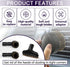 chaseroad 5PCS Set 5.9 1 1/4" Horse Hair Brush Vacuum Attachment - Black Round Vacuum Attachments & Brushes - In Long