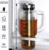 68oz Aquach Cold Brew Coffee Tea Maker, Glass Pitcher & Stainless Steel Filter, Dishwasher Safe Iced Coffee Tea Maker