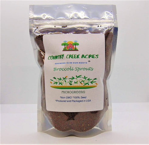 10 oz Broccoli, Non-GMO Seeds,Sprouting Sprouts Microgreens, Pure Seed, Country Creek LLC