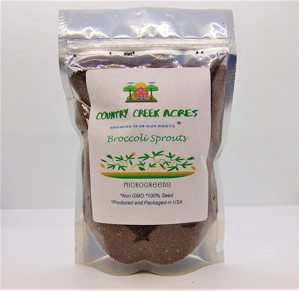 10 oz Broccoli, Non-GMO Seeds,Sprouting Sprouts Microgreens, Pure Seed, Country Creek LLC