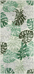 Wonnitar Monstera Leaf Bathroom Runner Rug, 2x4.3 Washable Non-Slip Soft Carpet for Bedroom Entry Kitchen