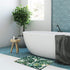 LIVILAN Green Leaf Bath Mat - 16" X 24" Tropical Bathroom Rug