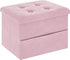 ZOES HOMEWARE Small Storage Ottoman Foot Rest, Velvet Ottoman with Storage and