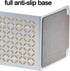 Acrimet Metal Bookends, Heavy Duty Non-Skid Book Stand, 6-7/8" H x 4" W x 4-1/2“ D, 1 Pair, White with Gold