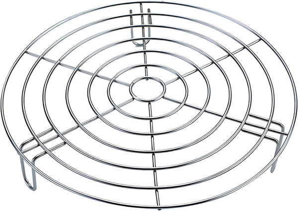 Round Cooling Racks Dia 11" for Cooking & Baking, 304 Stainless Steel Steamer Rack for Air Fryer, Cake Pans