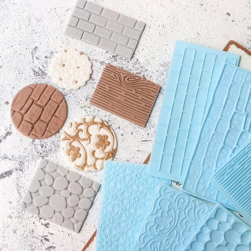Tosnail 14 Pieces Lace Embossing Fondant Impression Mats Molds for Cake, Cupcake, Biscuits, Wedding Decoration