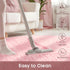 5Ft Ophanie Pink Round Rugs Circle Area Rug, Cute Fluffy Fuzzy Girls Bedroom Carpet, Plush Soft Shaggy Indoor Floor