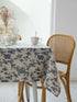 Pastoral Square Tablecloth - 52 x 52 Inch Beige Linen Table Cloth, Washable Dust-Proof Cover for Dining