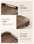 17"x13" TIDITA Ottoman Tray for Living Room Rectangle Serving Tray with Handles Acacia Wooden Tray for Coffee Table