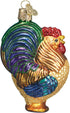 Old World Christmas Rooster Glass Blown Ornaments for Christmas Tree
