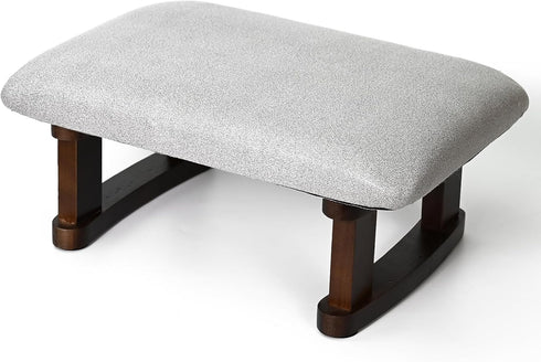 Coolcapis Small Footstool Office Under Desk Ottoman Padded Hassock 16.1"(41cm) x 6.7"(17cm) with