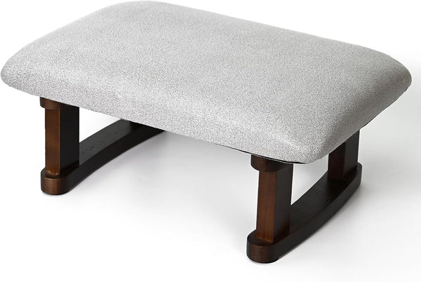Coolcapis Small Footstool Office Under Desk Ottoman Padded Hassock 16.1"(41cm) x 6.7"(17cm) with