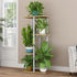 4 5 LINZINAR Plant Stand Indoor Tier Potted Multiple Plant Shelf Stands for Garden Corner Balcony Living Room White