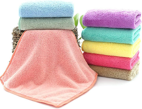 YANQINQIN 12-Pack (2) Cotton Gauze Face Towels,Multi-Color Soft Washcloth
