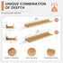 Set 4, 24 Inch FLYJOE Floating Picture Ledge Shelves for Wall of Wall Shelves with Lip Long Large Nursery Book Shelf