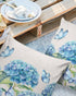 Farm Outdoor Pillow Covers Set of 2,Blue Hydrangea Flower Butterfly Decorative Waterproof Throw Pillow Case Watercolor Floral Vintage Linen Cotton Linen Soft Cozy Cushion Pillowcases 16x16In by LOVE HOME DAY